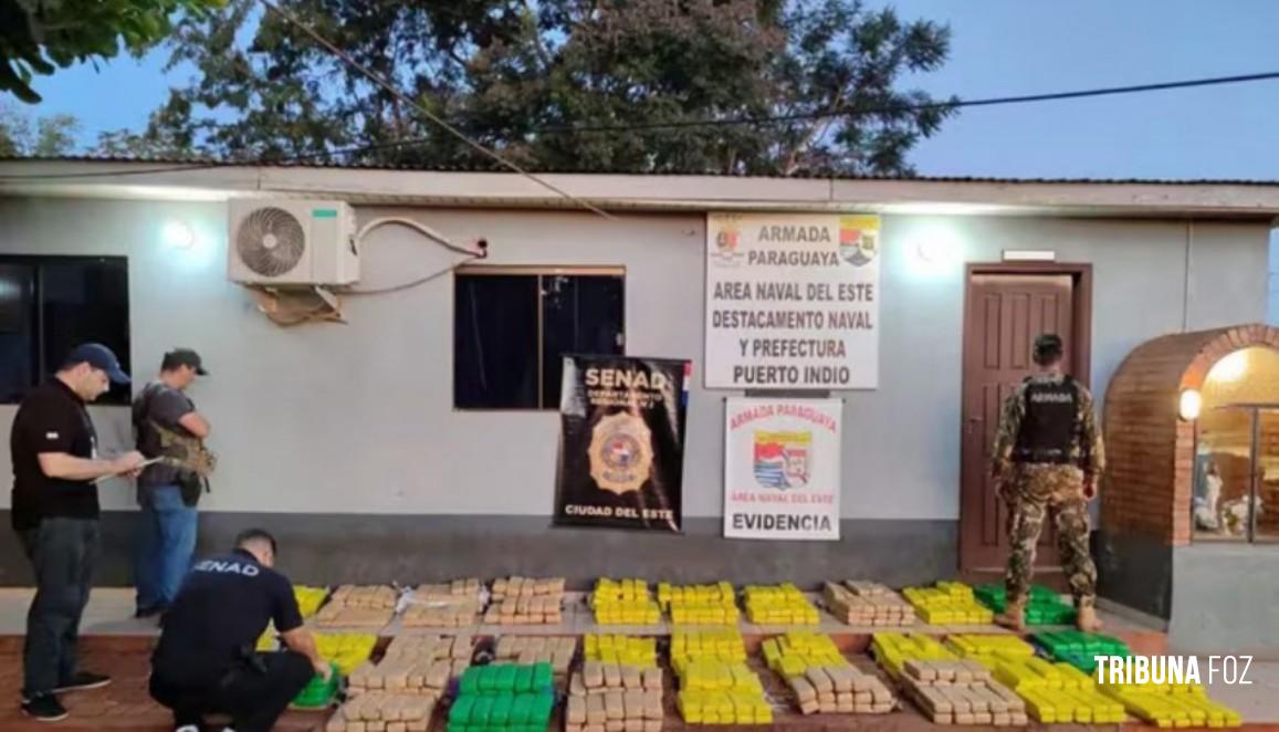 Marinha do Paraguai apreende 525 Kg de maconha no Lago de Itaipu