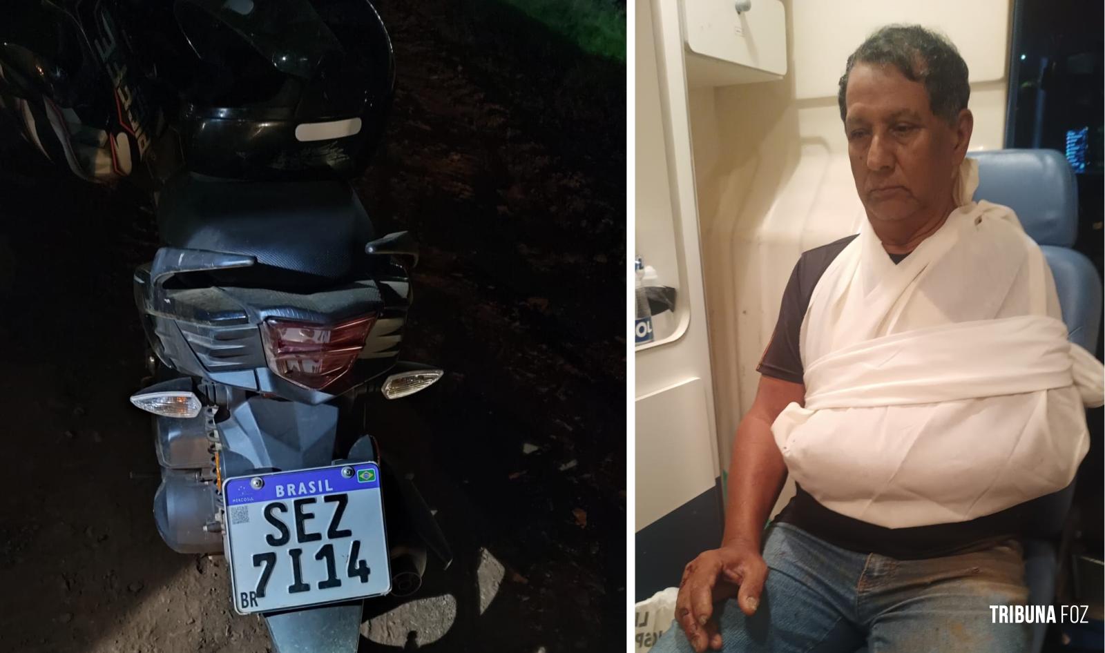 Motociclista é socorrido pelo Siate após queda na Av. Mercosul