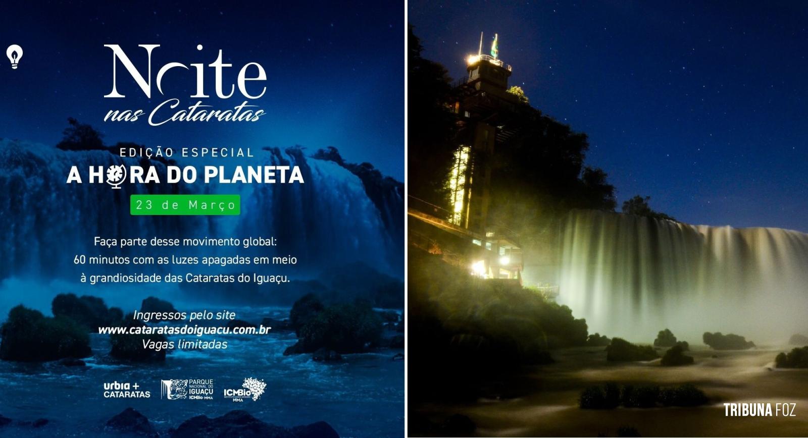 Noite nas Cataratas celebra a Hora do Planeta neste sábado, 23 de março 
