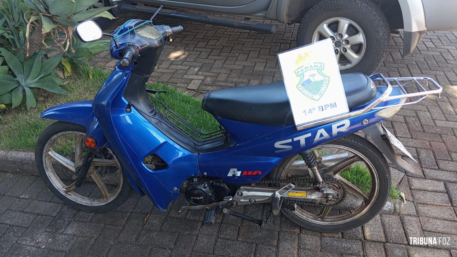 Policia Militar recupera motocicleta roubada no Bairro Três Lagoas