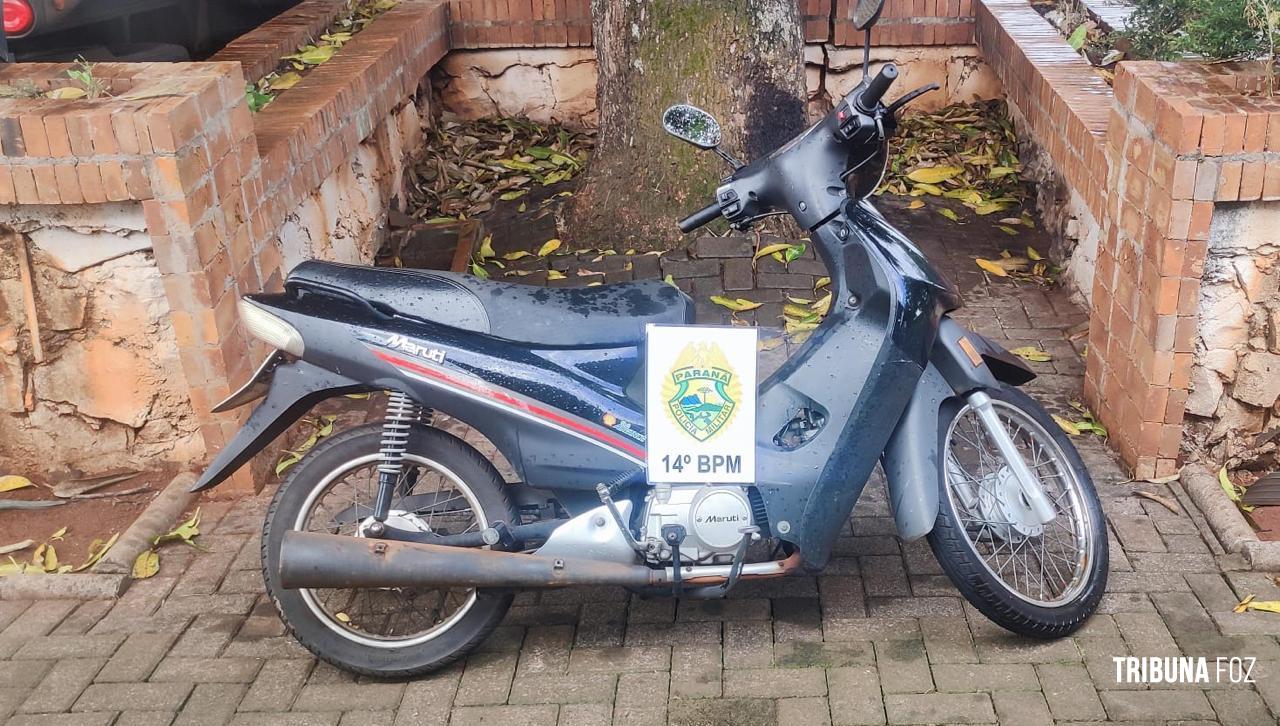 Policia Militar recupera motocicleta roubada no Bairro Três Lagoas