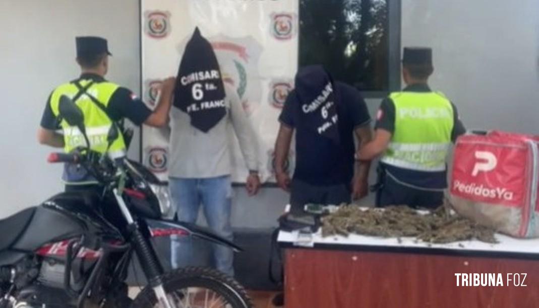 Policia prende dois traficantes que vendiam maconha na modalidade delivery em Presidente Franco