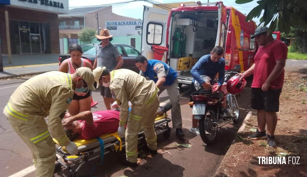 Siate socorre motociclista após colisão de duas motos no Bairro Morumbi