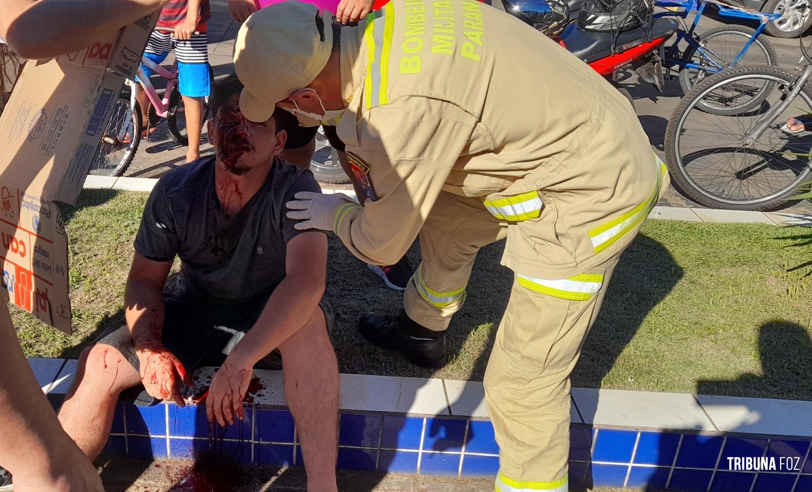 Ciclista é socorrido pelo Siate após colisão na Av. General Meira