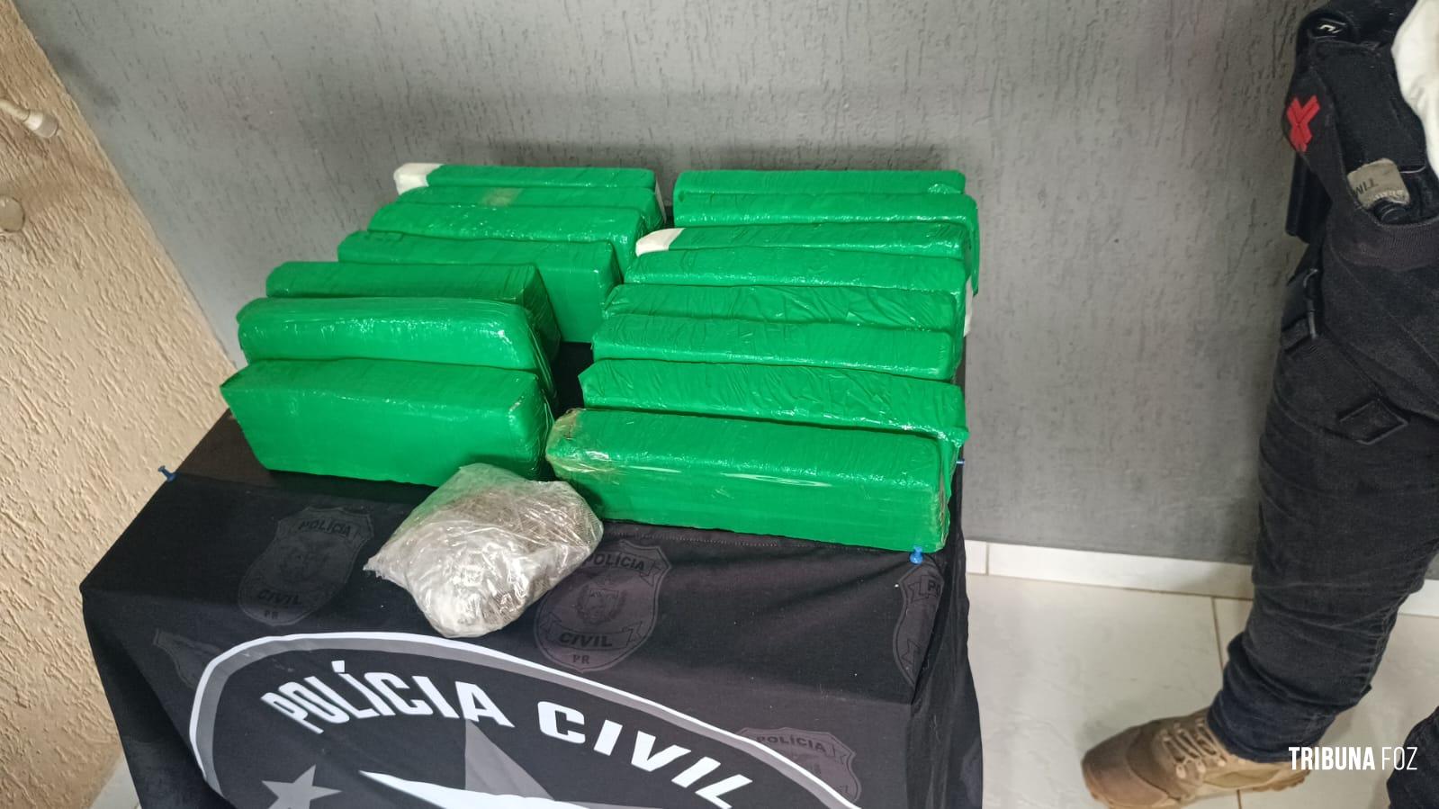 DENARC da Polícia Civil apreende condutor com 10,2 Kg de maconha