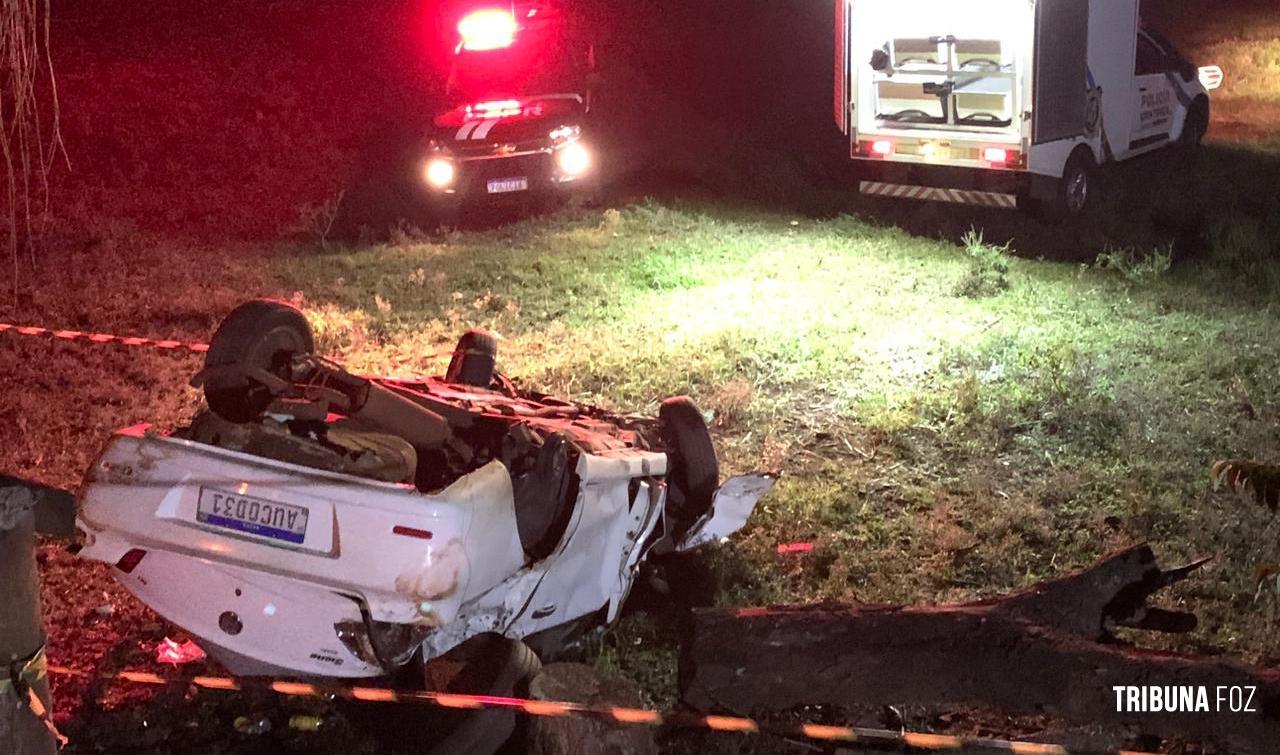 Grave acidente deixa uma pessoa morta e quatro feridas em São Miguel do Iguaçu