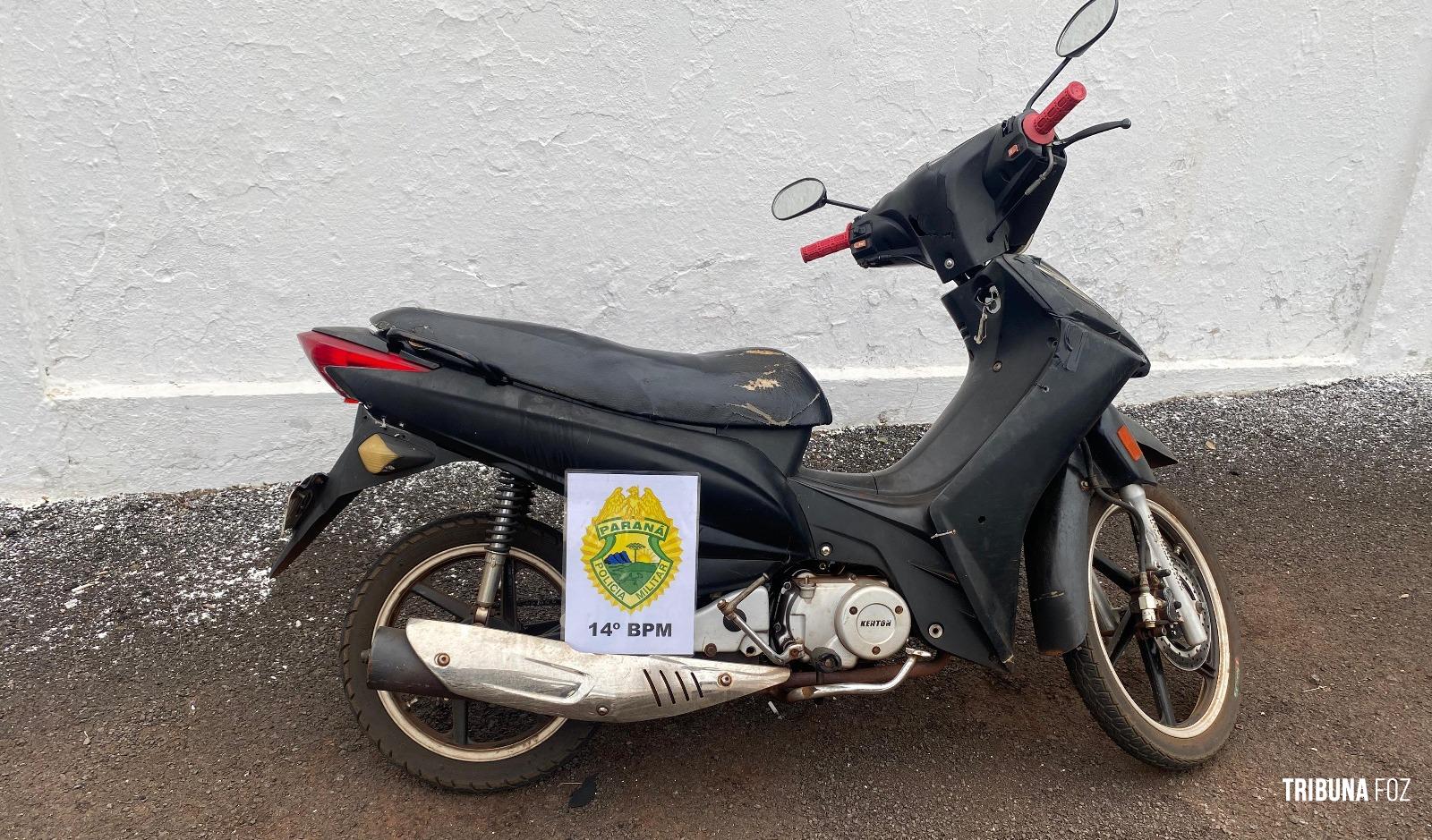 Policia Militar recupera motocicleta furtada no Bairro Cidade Nova