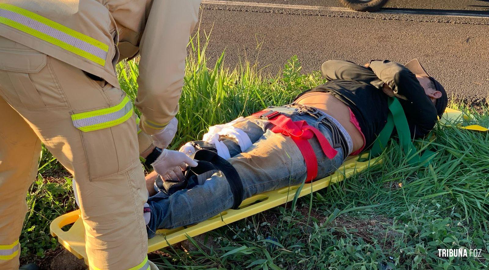 Siate socorre vítima de atropelamento na marginal da BR-277