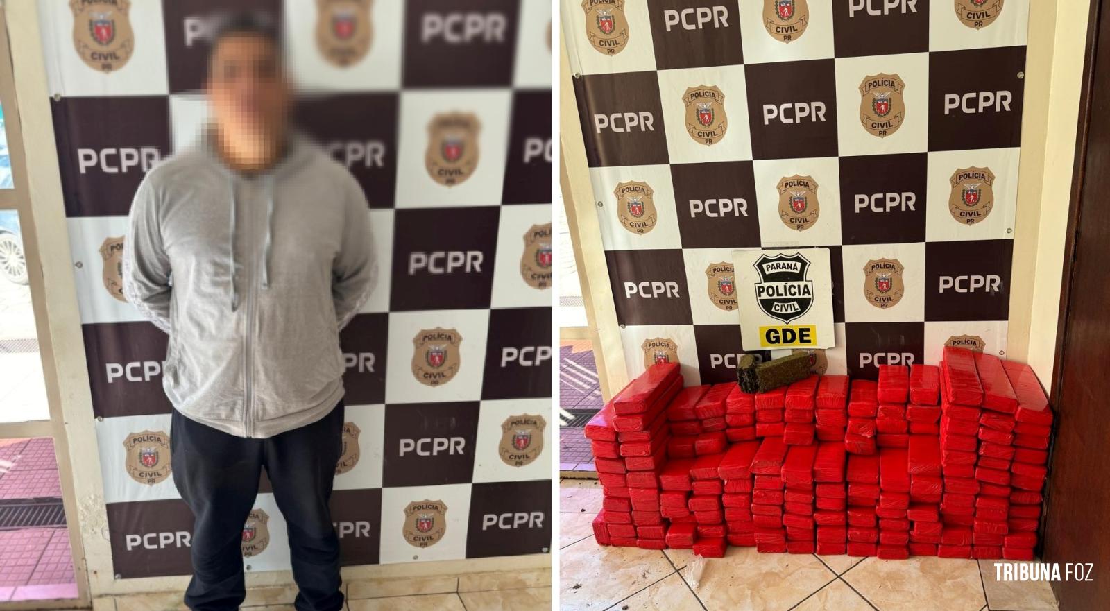 GDE da Policia Civil apreende 150 quilos de maconha em Foz do Iguaçu