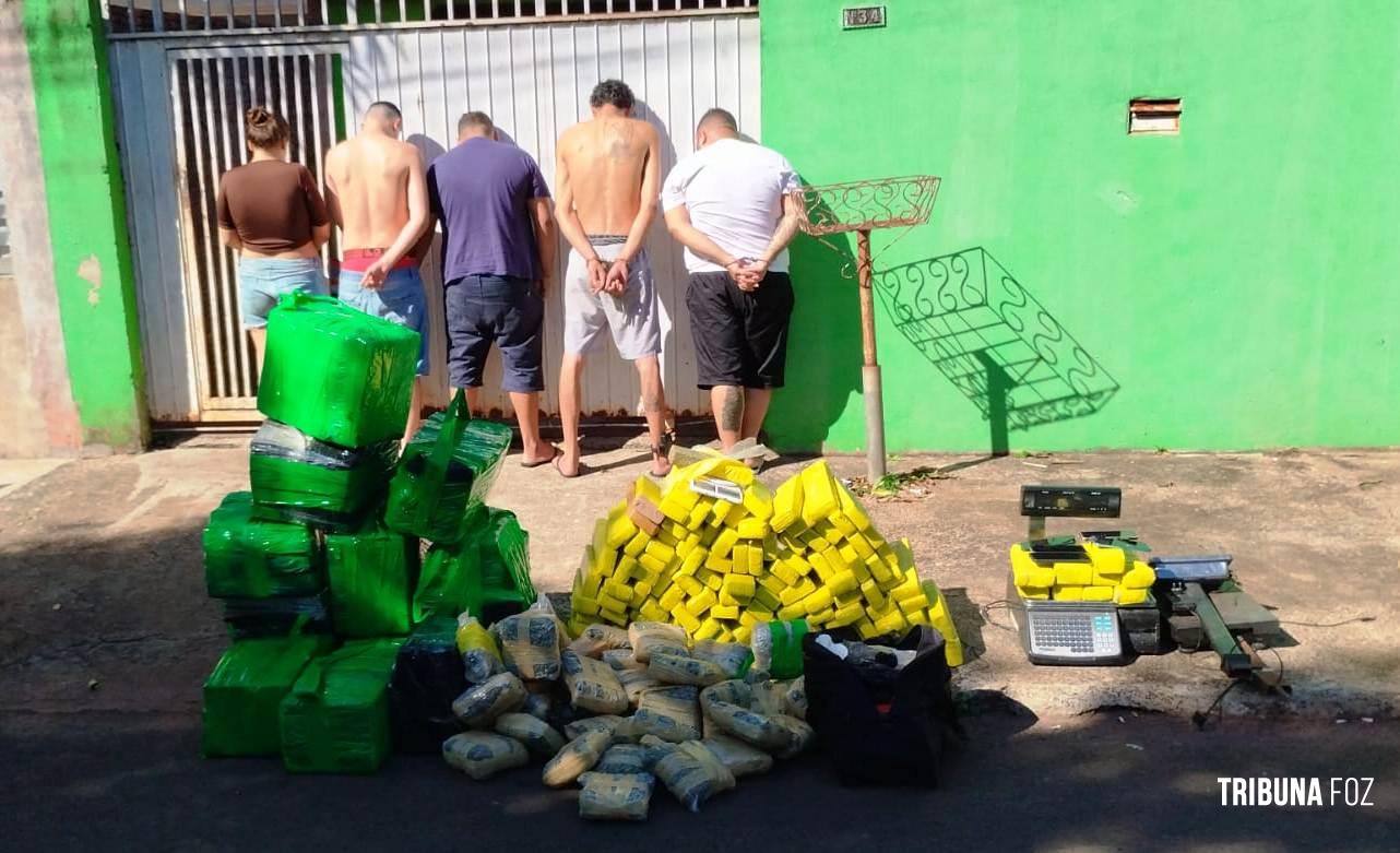 GDE da Policia Civil prende cinco pessoas na Vila C com grande quantidade de maconha