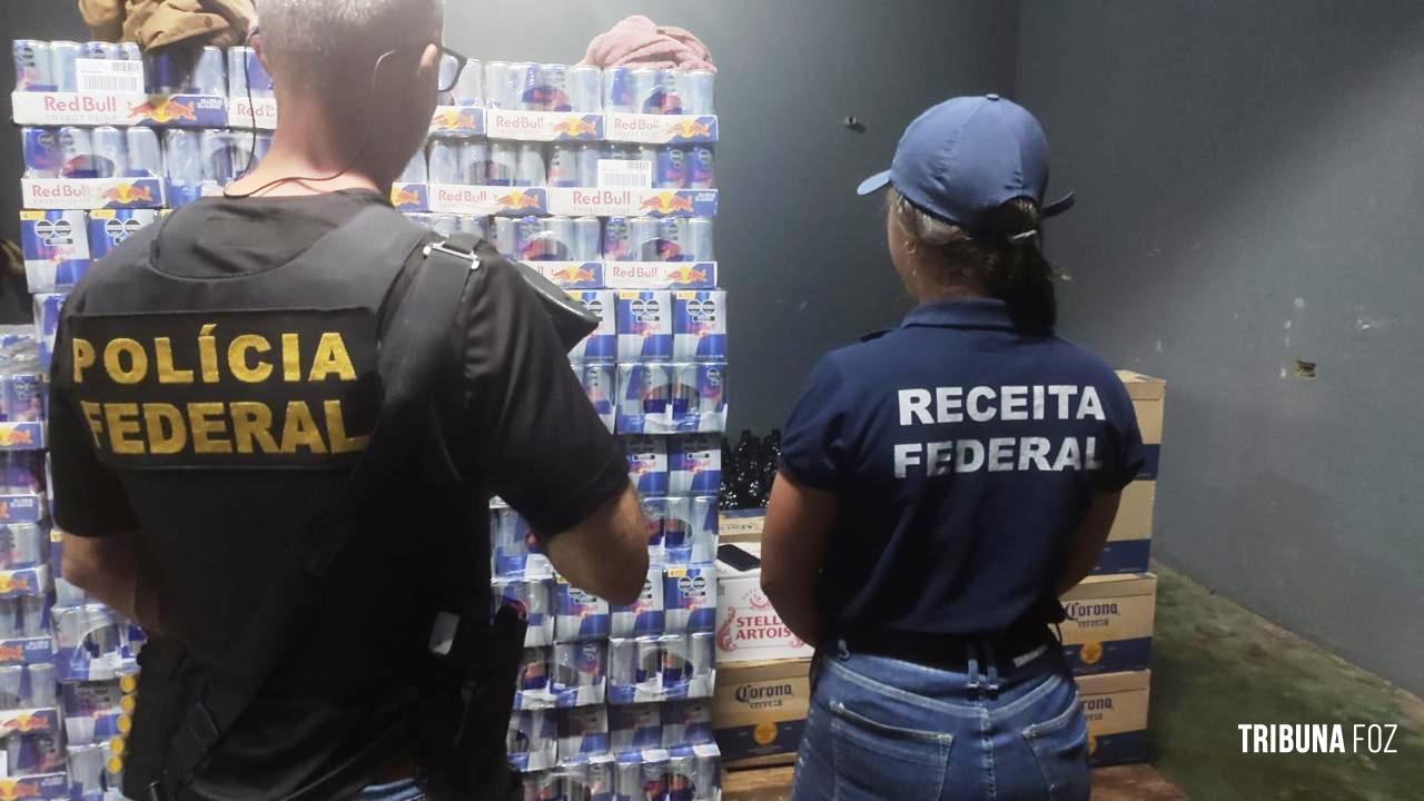 PF e Receita prendem 2 pessoas e fecham depósito ilegal com mercadorias contrabandeadas da Argentina