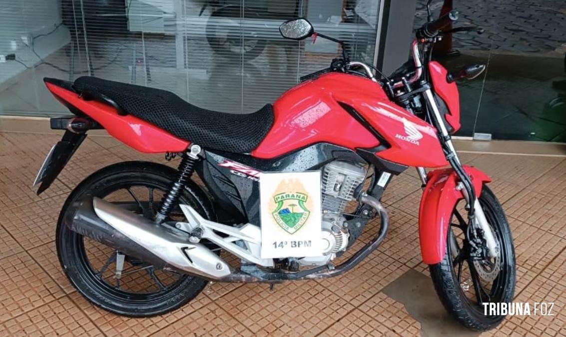 PM recupera motocicleta furtada no Jardim Guarapuava