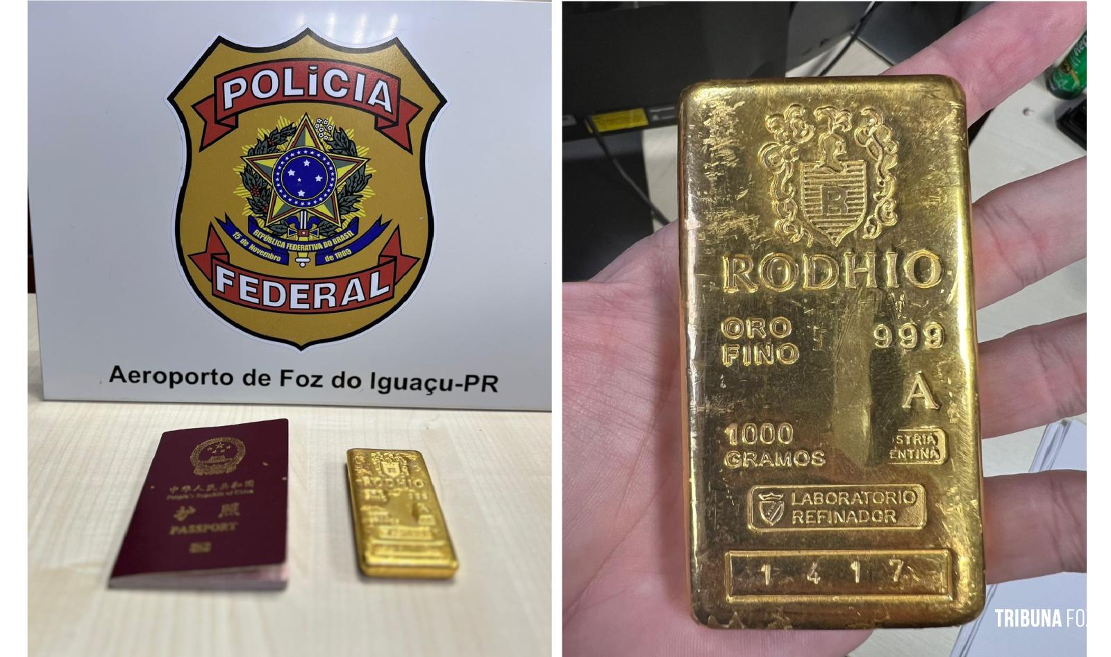 Policia Federal prende passageiro com barra de ouro no Aeroporto de Foz do Iguaçu