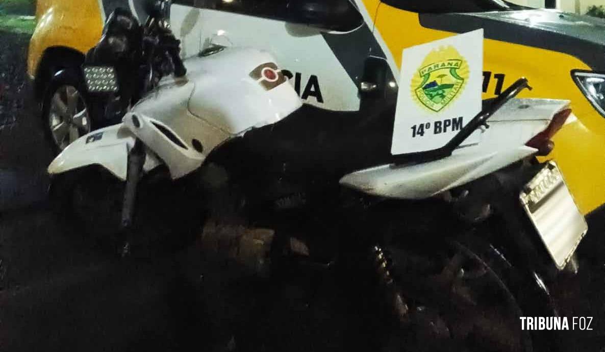 Policia Militar recupera motocicleta furtada em Medianeira