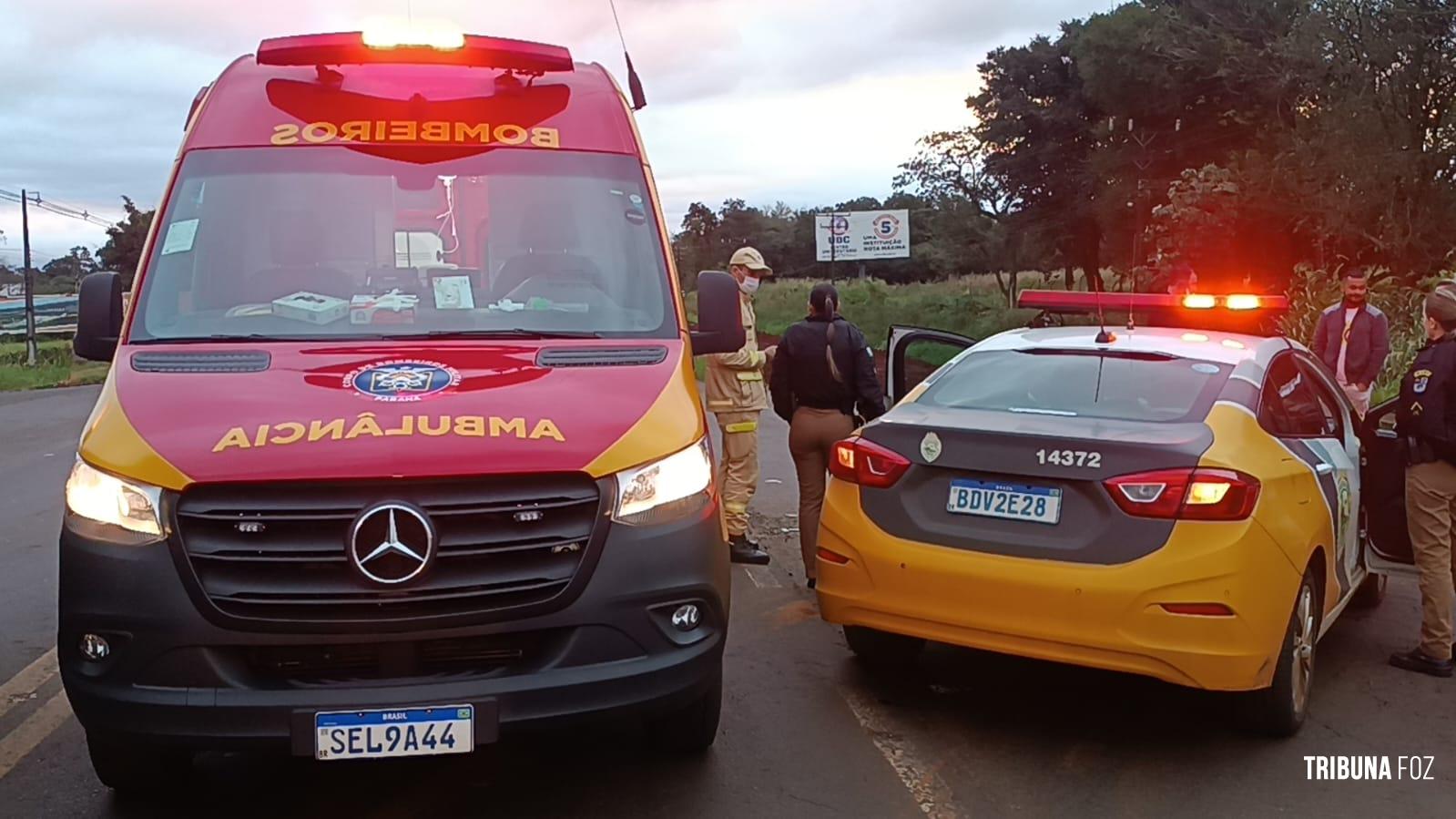 Siate socorre motociclista após colisão na Av. das Cataratas