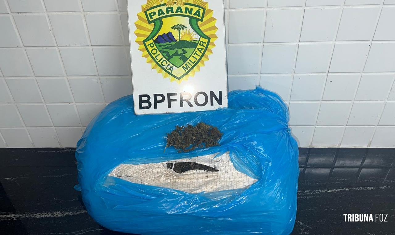 BPFRON apreende 10,1 Kg de maconha tipo capulho em Santa Teresa do Oeste