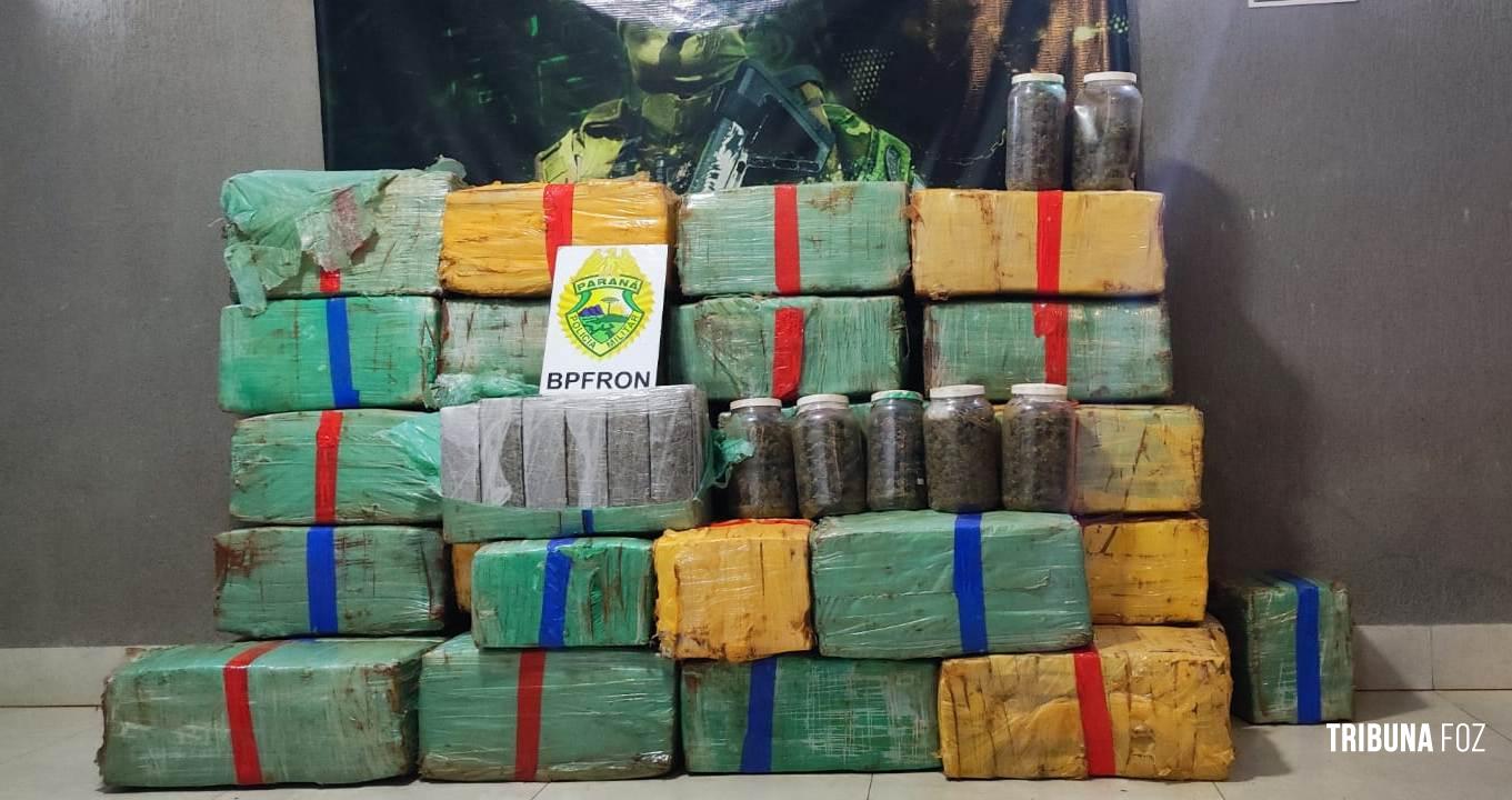 BPFRON apreende 883 Kg de maconha em Cruzeiro do Oeste