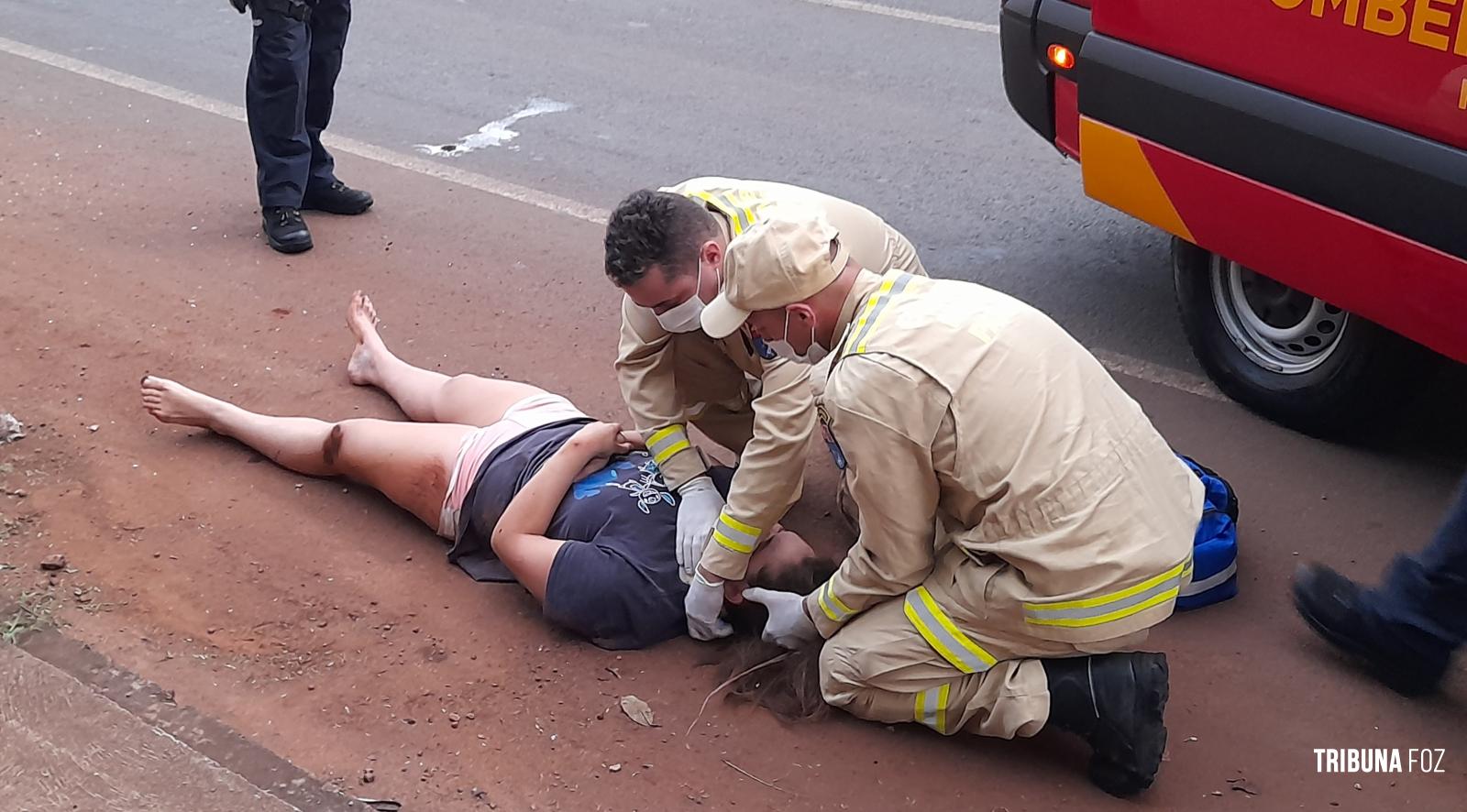 Ciclista adolescente é socorrida pelo Siate na Av. General Meira