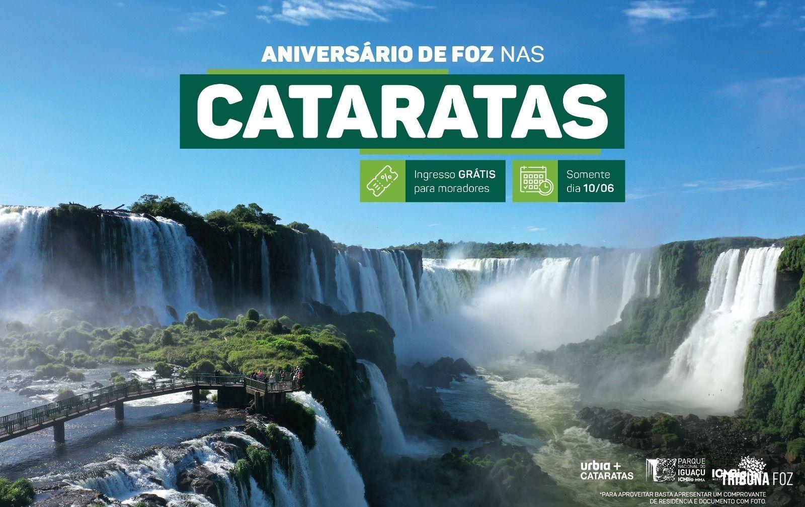 Moradores de Foz não pagam para visitar as Cataratas do Iguaçu no aniversário da cidade