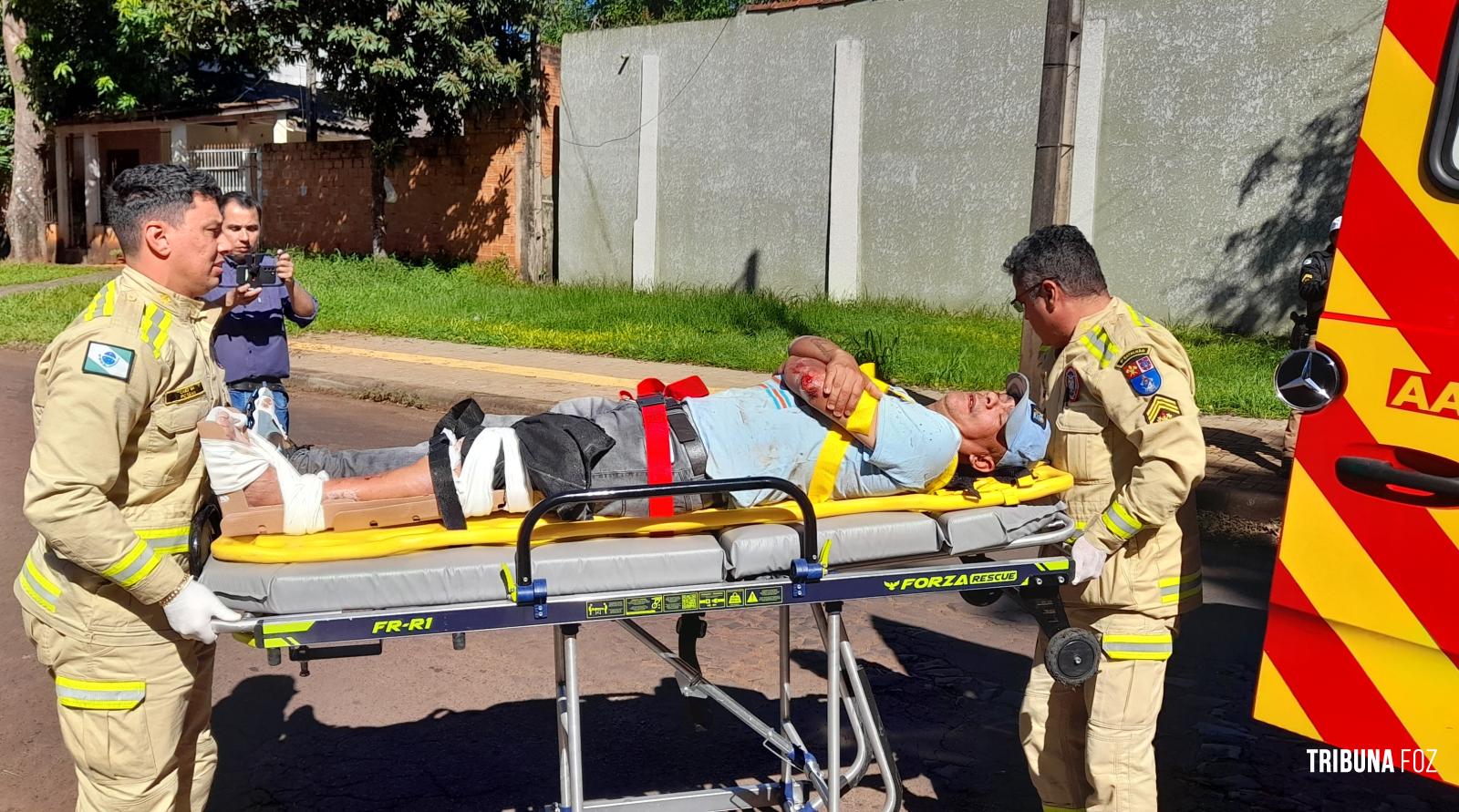 Motociclista é socorrido pelo Siate após colisão na Vila Yolanda