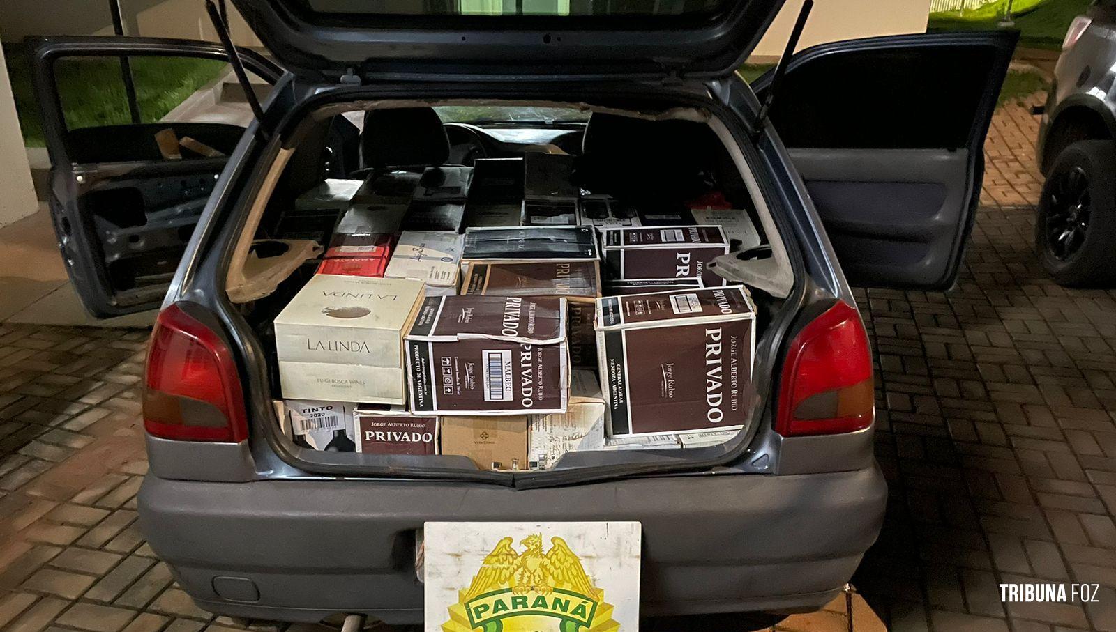 BPFRON apreende veículo com 70 caixas de vinho em Santo Antônio do Sudoeste