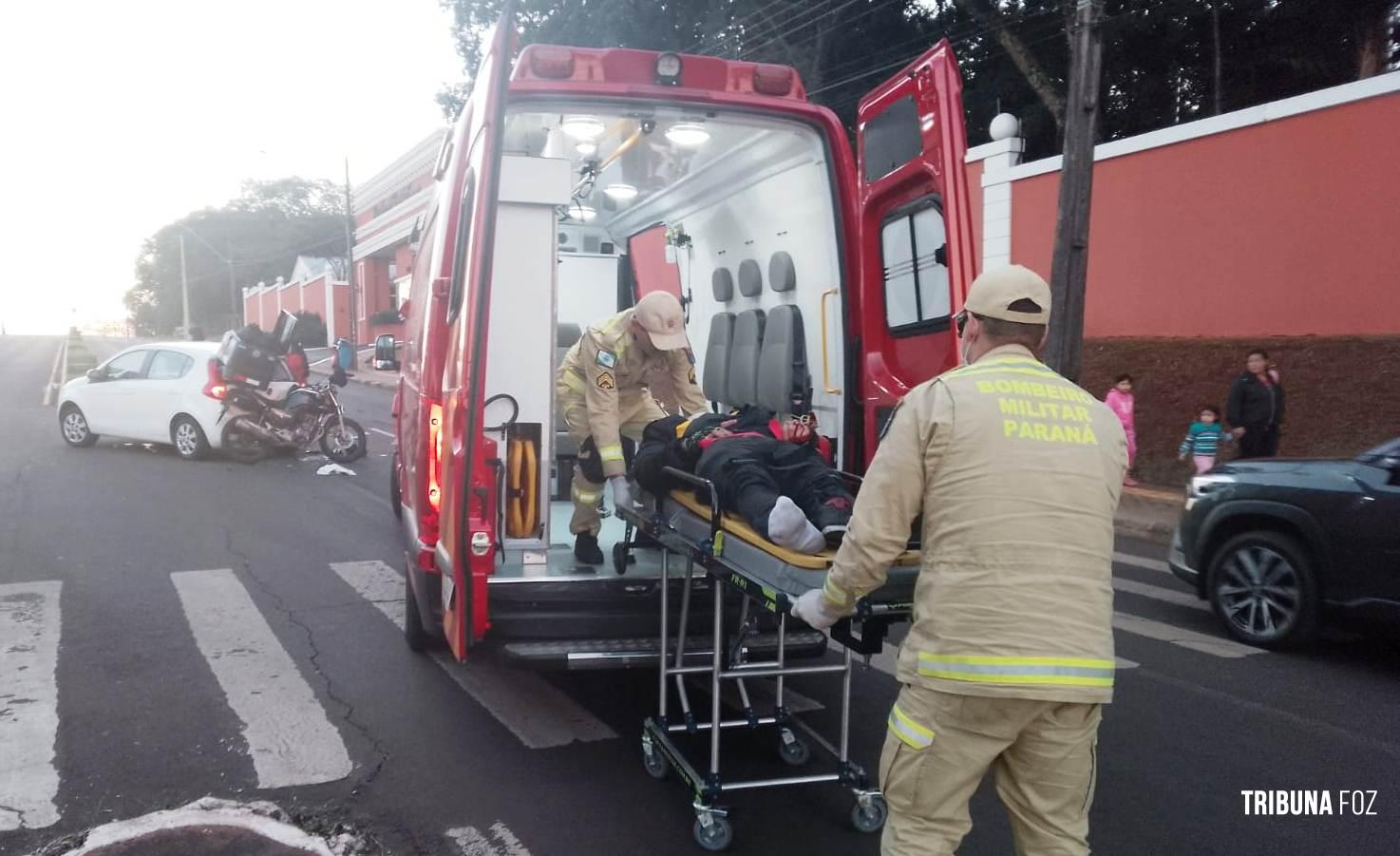 Motociclista é socorrido pelo Siate na Av. República Argentina