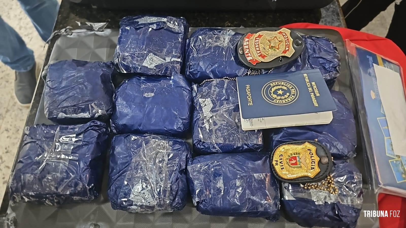 Polícia Civil e Polícia Federal apreendem 2,7 Kg de cocaína no Aeroporto de Foz do Iguaçu