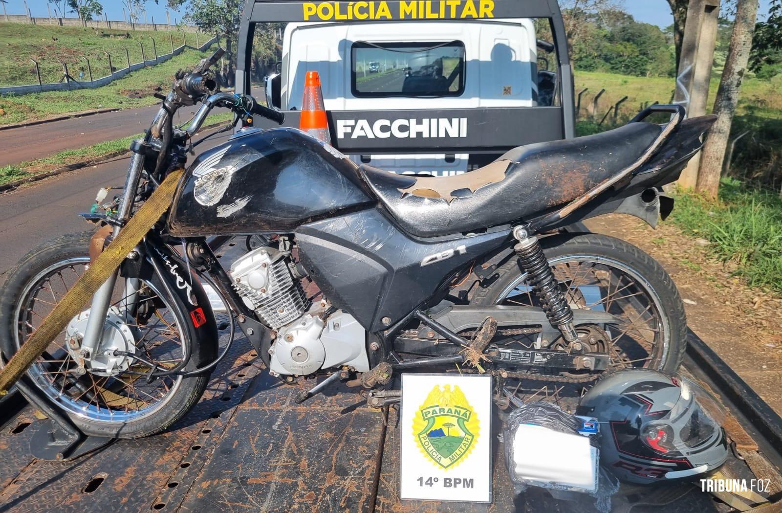 Policia Militar recupera motocicleta furtada no Jardim América