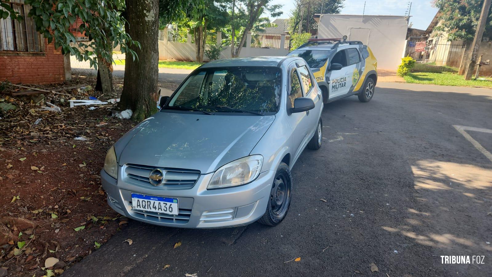 Policia Militar recupera veiculo roubado no Bairro Portal da Foz