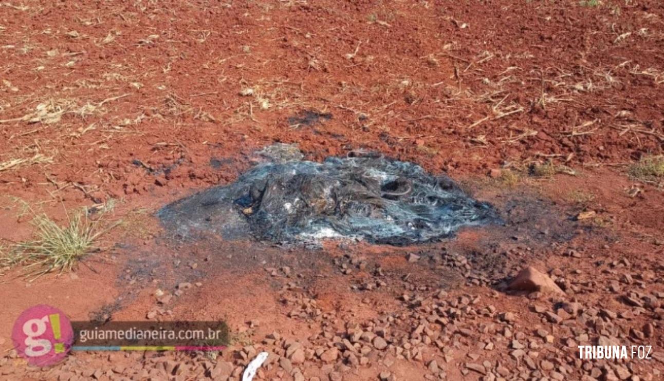 Corpo carbonizado é encontrado em área rural de Santa Terezinha de Itaipu