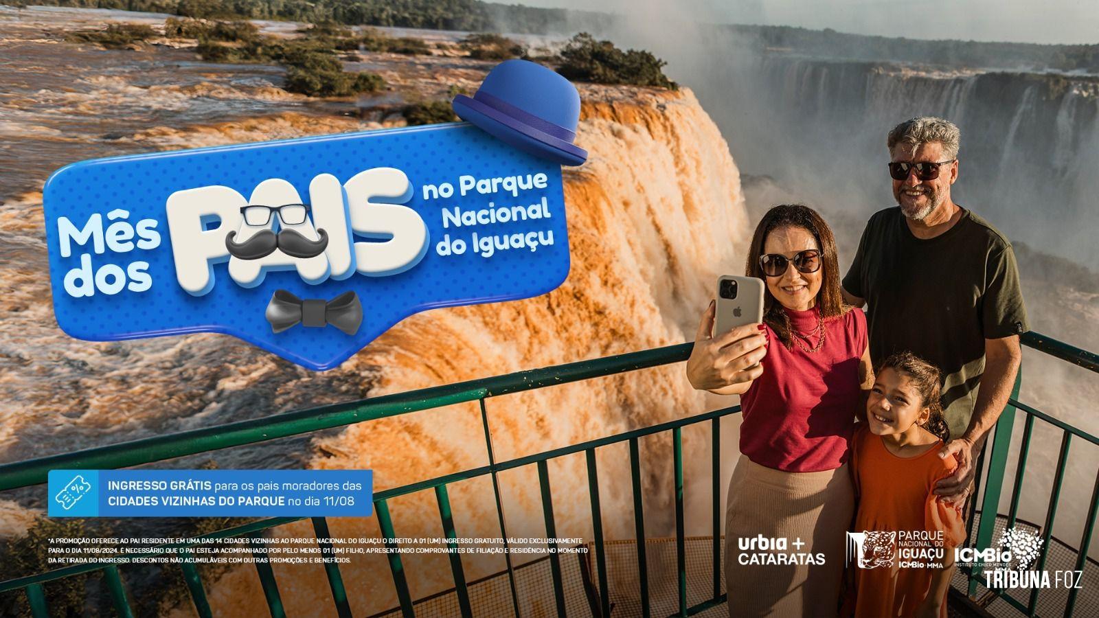 Dia dos Pais no Parque Nacional do Iguaçu: entrada gratuita para pais moradores da região