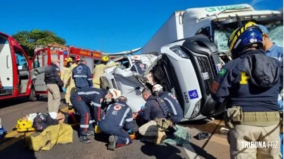 Jovem morre em gravíssimo acidente de trânsito na BR-277, em Santa Tereza do Oeste