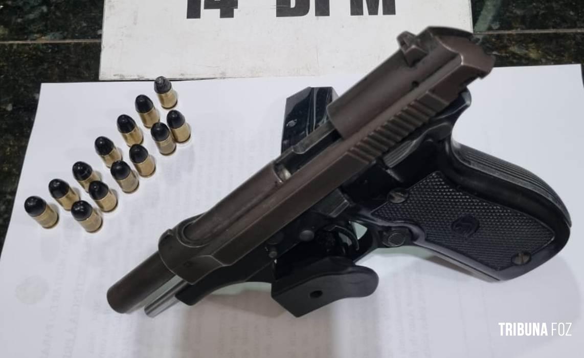 PM de Medianeira prende homem armado com uma pistola .380mm 