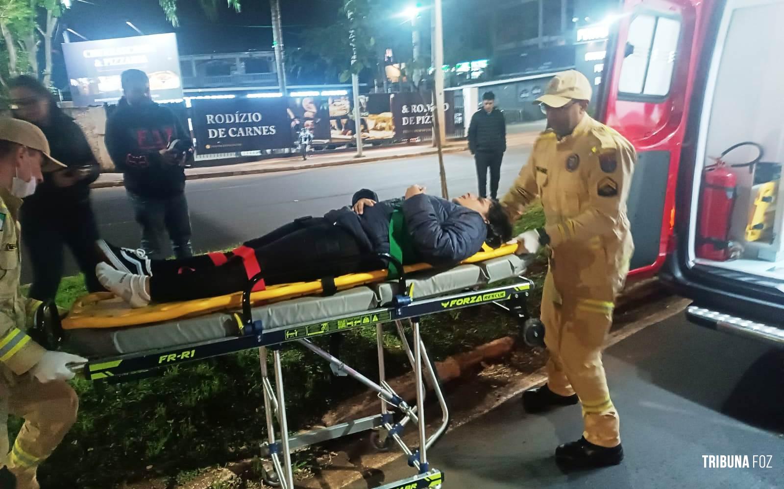 Siate socorre motociclista após queda na Av. Paraná