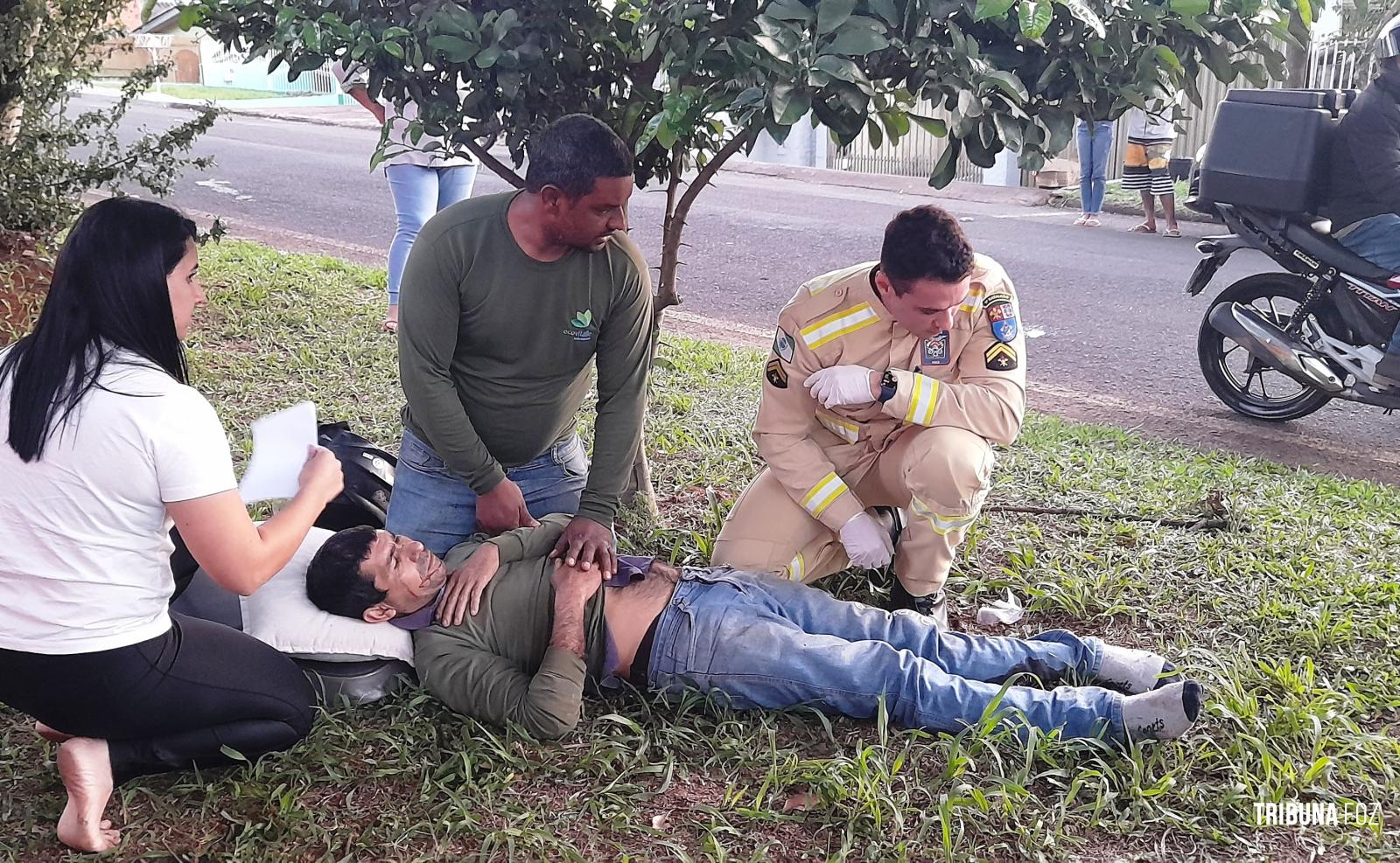 Trabalhador fica gravemente ferido após sair da empresa que trabalha e sofrer acidente de trânsito na Av. Javier Koelbel