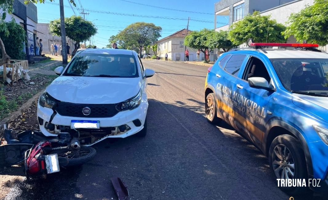 Motociclista fica em estado grave após acidente de trânsito em São Miguel do Iguaçu