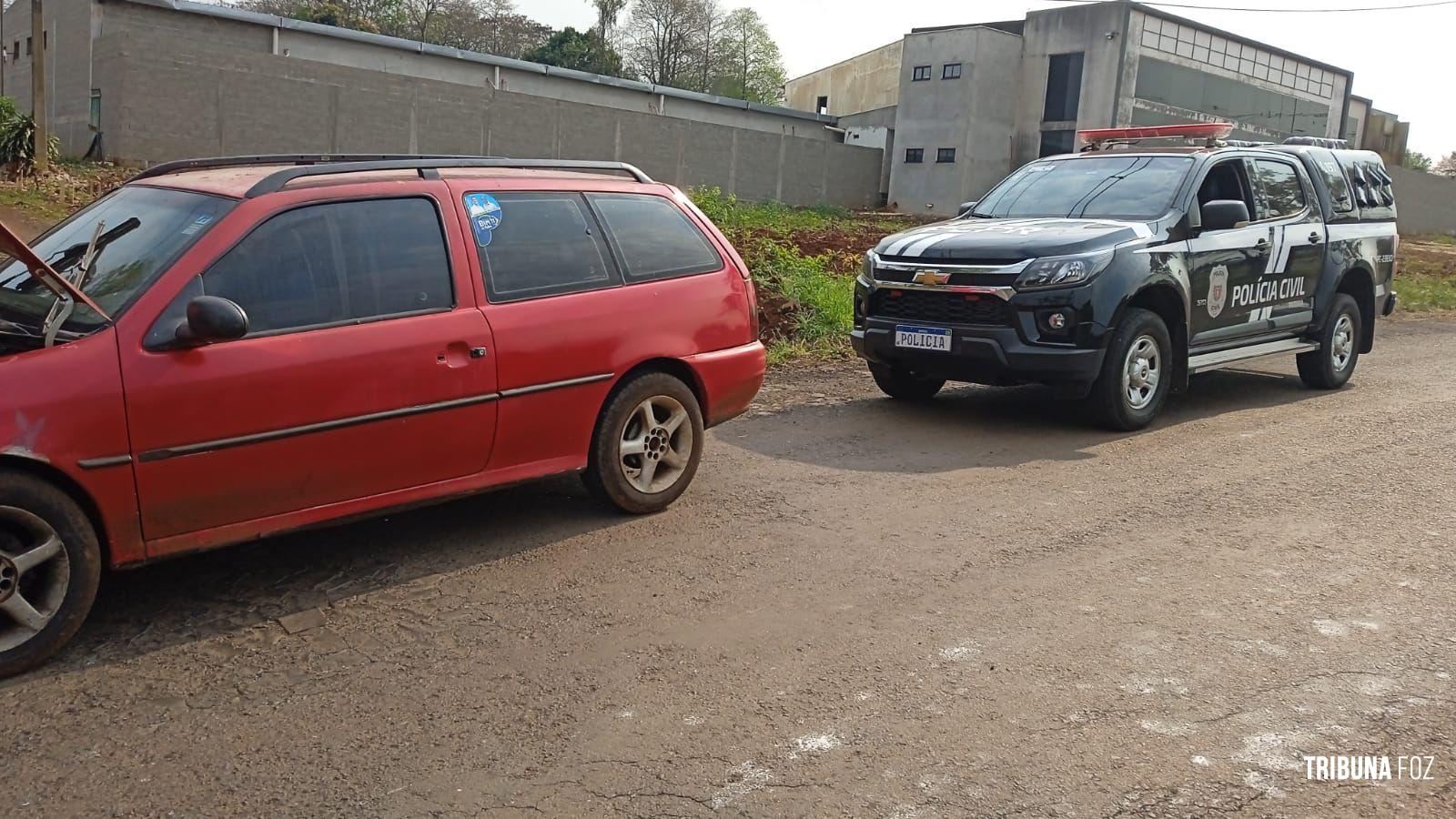 Policia Civil de Santa Terezinha de Itaipu recupera veículo furtado