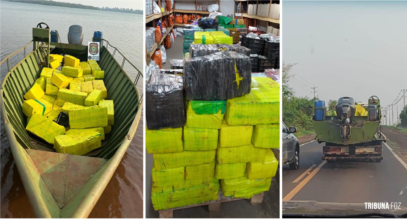 Policia Federal apreende 1,5 tonelada de drogas no Lago de Itaipu