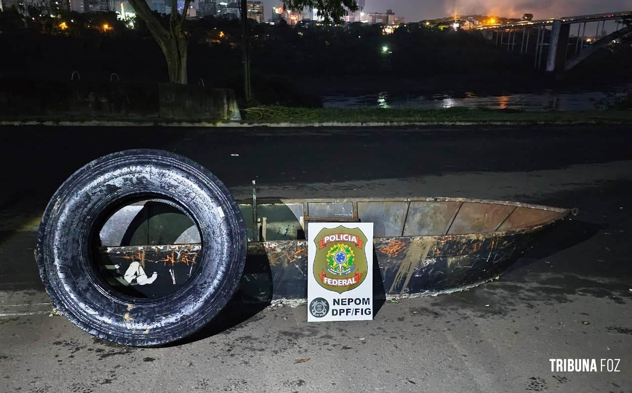 Policia Federal apreende barco utilizado para transporte de contrabando