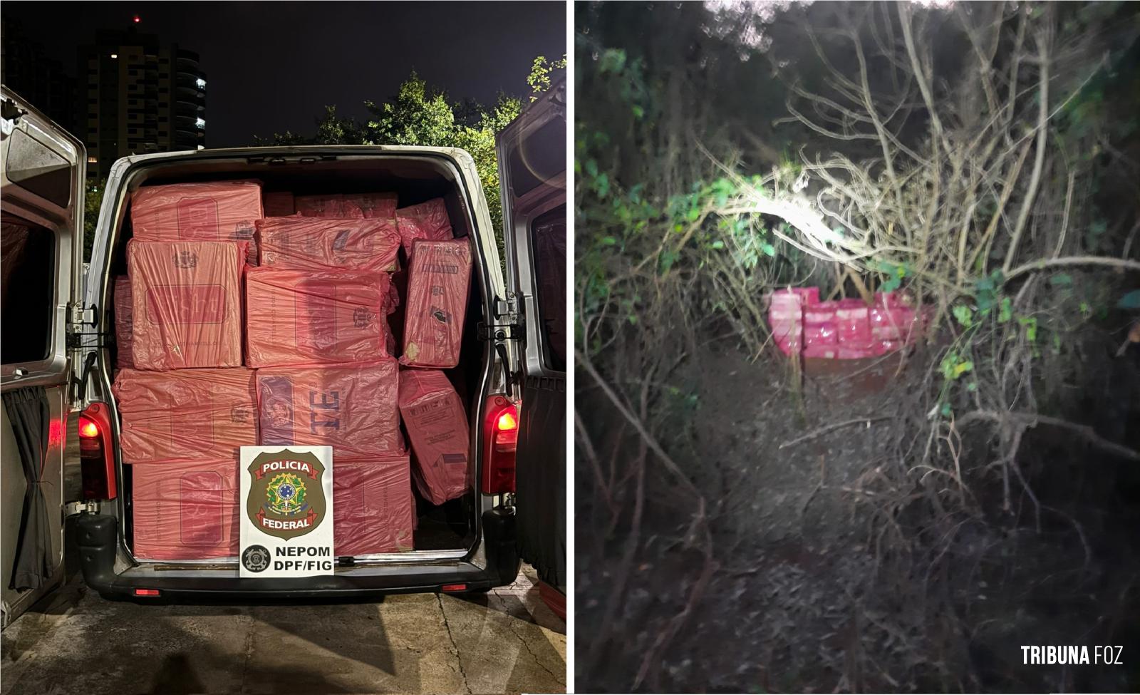 Policia Federal apreende van com dezenas de caixas de cigarros contrabandeados em Itaipulândia