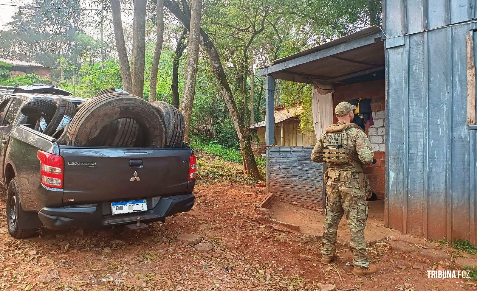 Policia Federal fecha depósito de pneus contrabandeados em Foz do Iguaçu