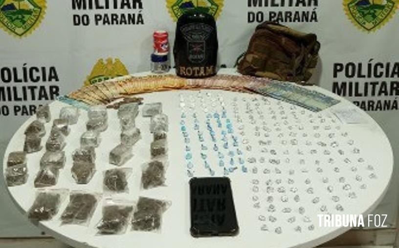 Policia Militar apreende drogas na cidade de Medianeira