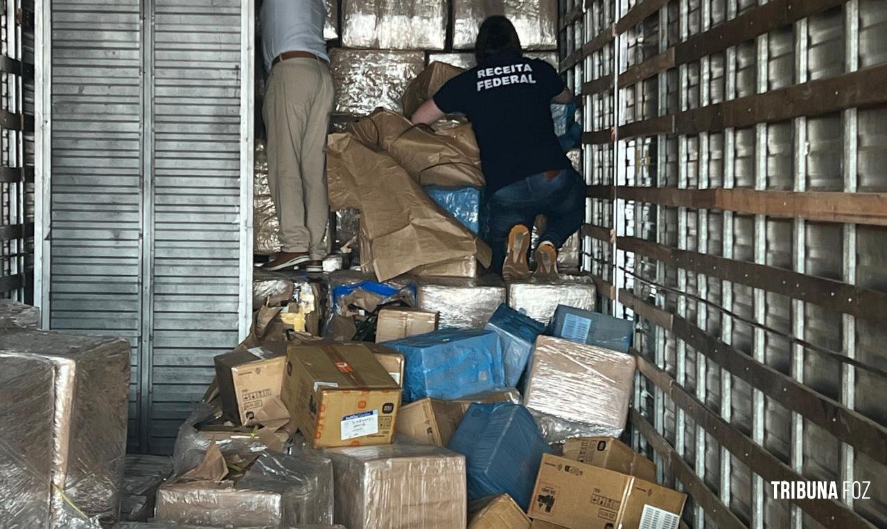 Receita Federal realiza mega apreensão durante a madrugada de sábado na Ponte da Amizade