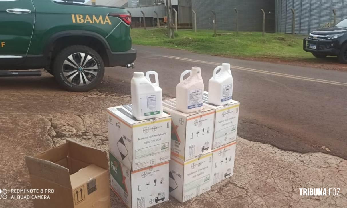 BPFRON e IBAMA apreendem mais de 145 litros de agrotóxicos falsificados