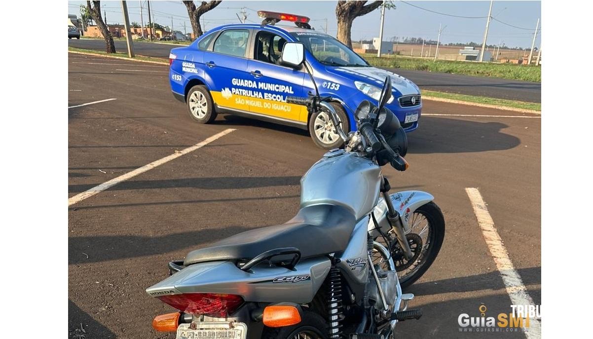 Guarda Municipal de São Miguel do Iguaçu recupera motocicleta furtada