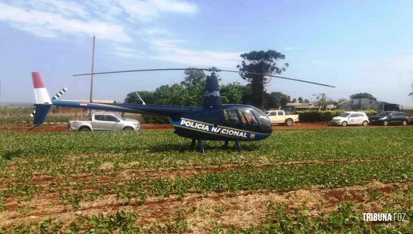 Helicóptero da Policia Nacional do Paraguai é mobilizado para reforçar buscas do brasileiro sequestrado