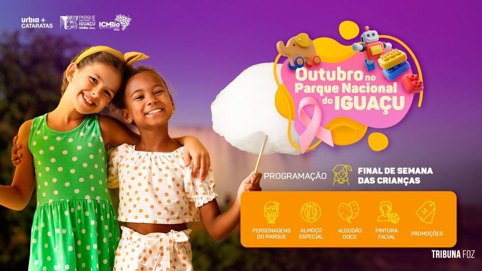 Horário ampliado e programação especial no final de semana das crianças no Parque Nacional do Iguaçu