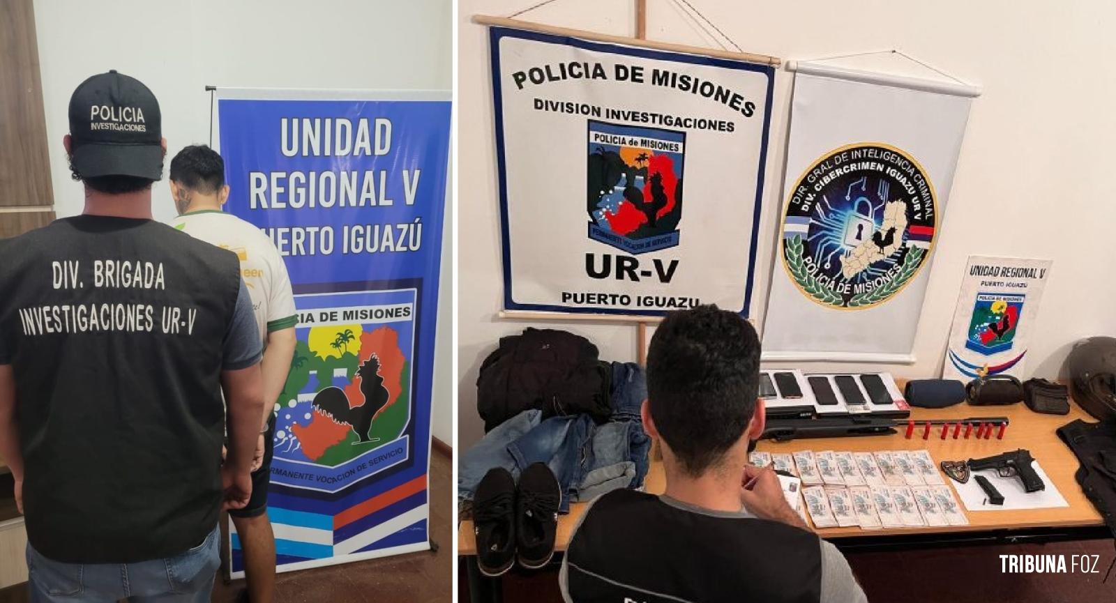 Policia de Misiones prende assaltante após operação simultânea em três residências de Puerto Iguazu 