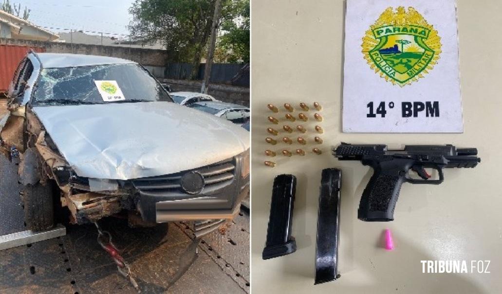 Policia Militar prende homem por porte ilegal de arma de fogo em Medianeira