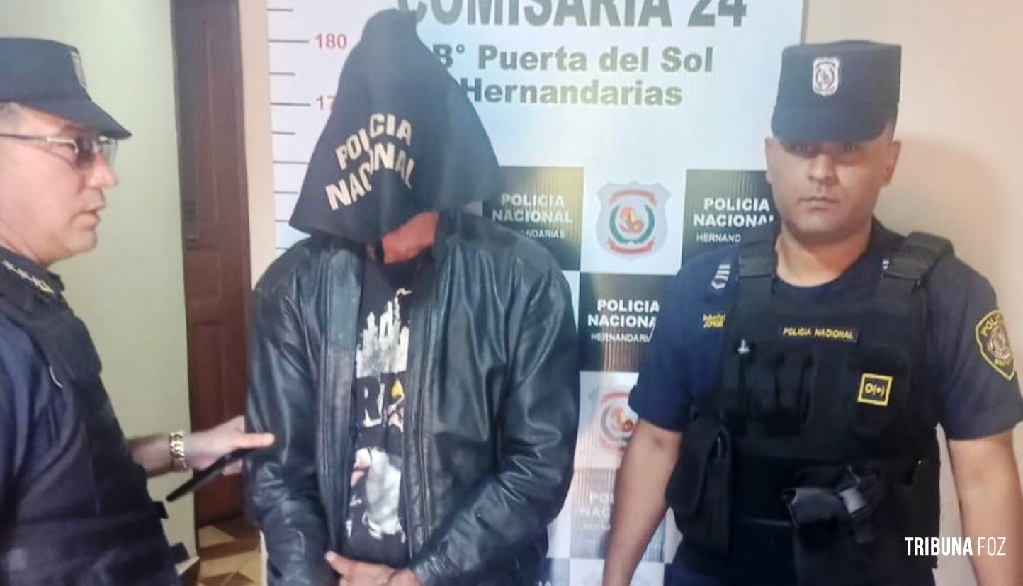 Policia Nacional do Paraguai prende assaltante em flagrante em Hernandárias